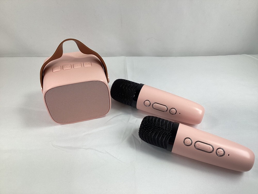 Portable Karaoke Machine with 2 Wireless Microphones Mini Bluetooth Speaker