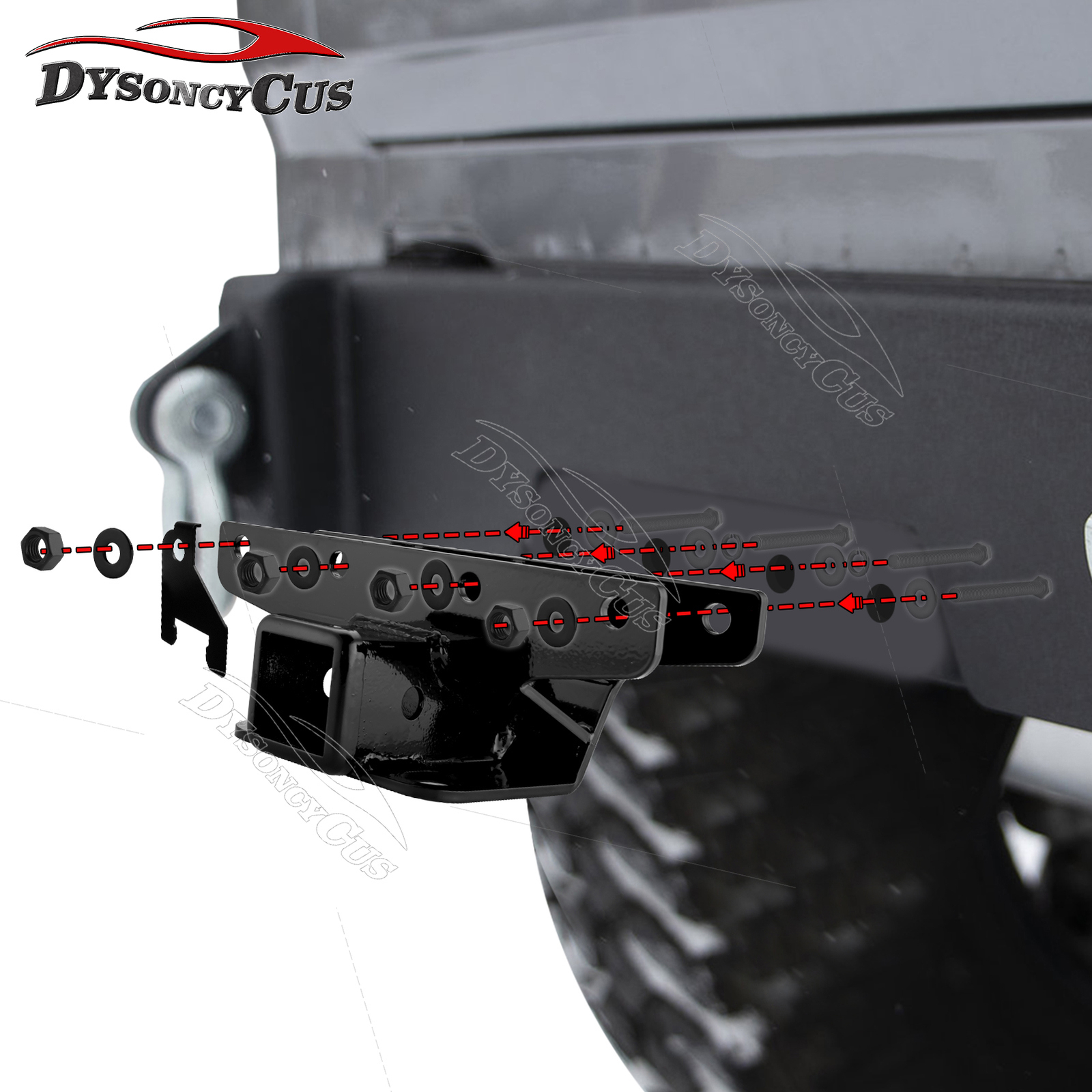 Trailer Tow Hitch For 18-19 20 21 22 23 Jeep Wrangler JL w/ Wiring Harness Kit