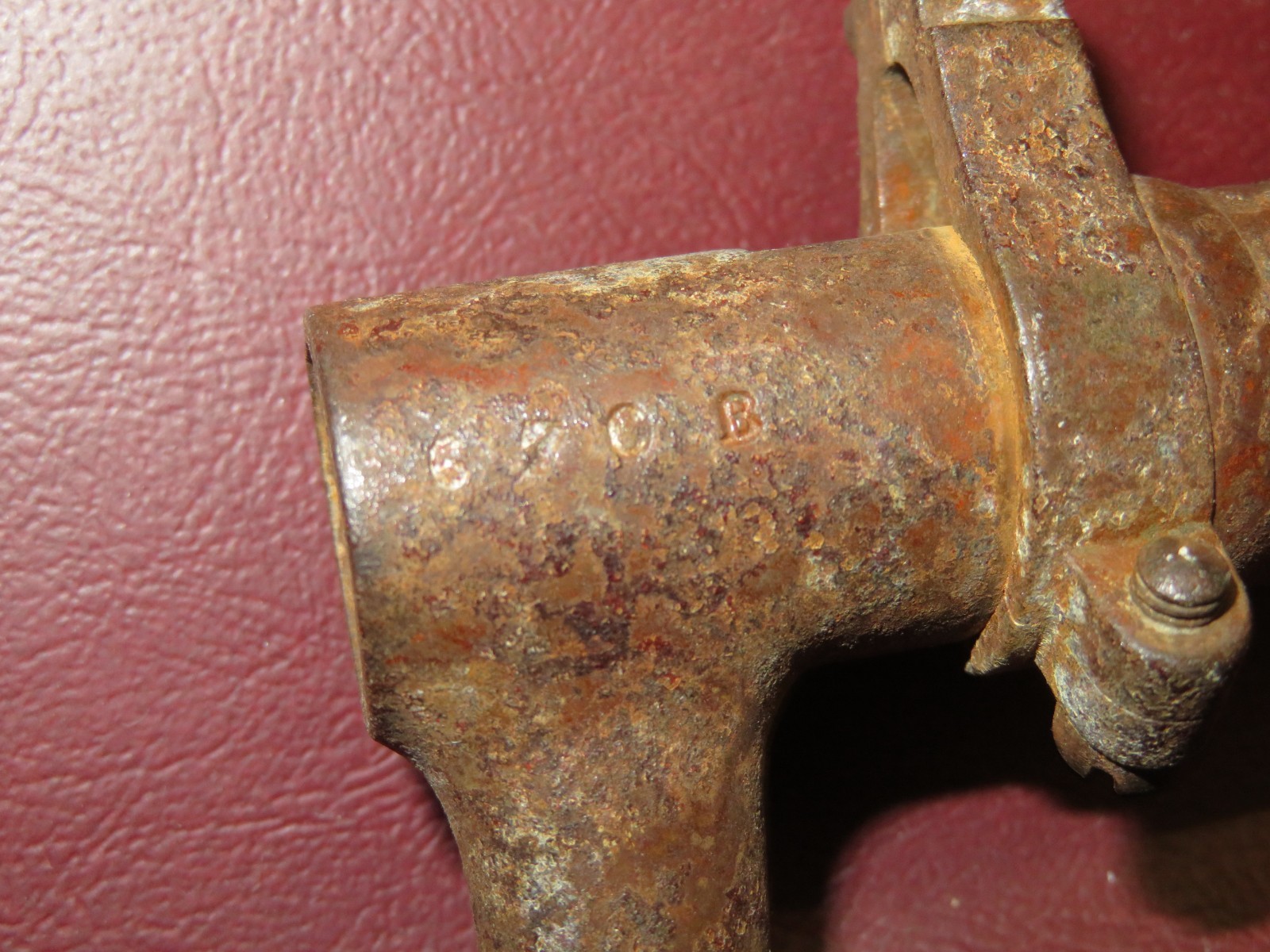 Antique US Civil War Era Cast Iron Socket Bayonet for Rifle