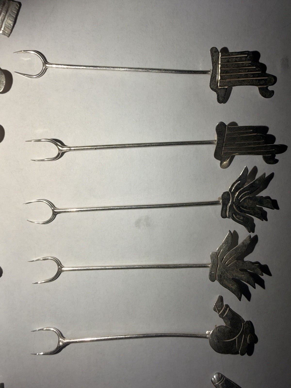 Set/22 Southwest Style Vintage Mexican Sterling Silver .925 CP Appetizer Picks