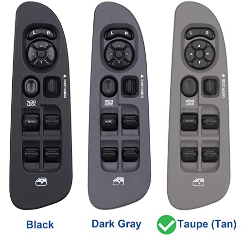 Power Window Control Switch Button & Bezel (Driver Side)& Window Bezel