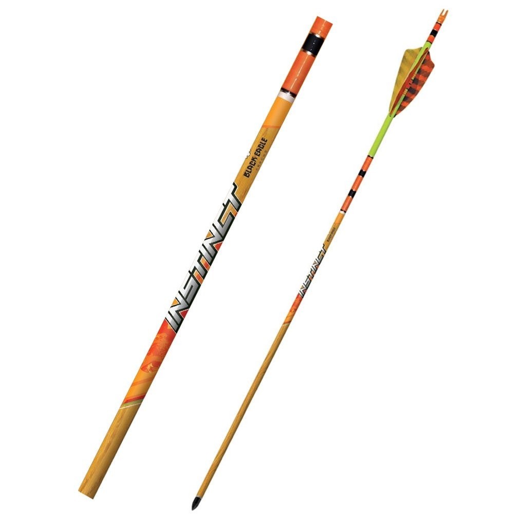 Black Eagle Instinct Micro-Diameter Traditional Crested Fletched Arrows - 6...
