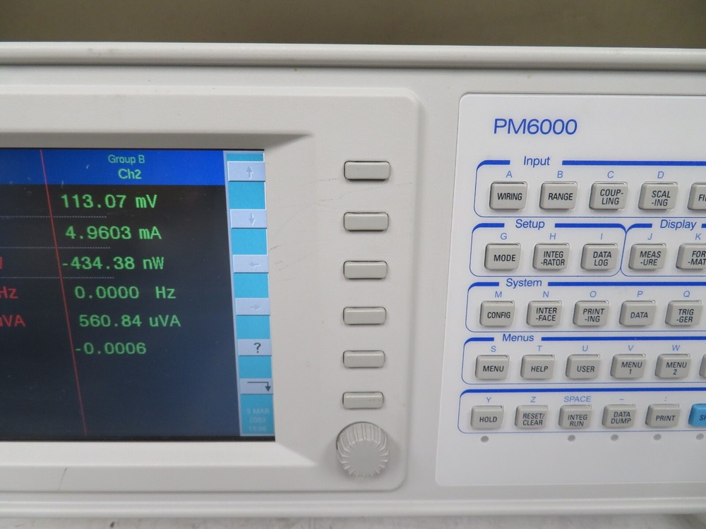 Voltech PM6000 Universal Power Analyzer 2 channel PU66