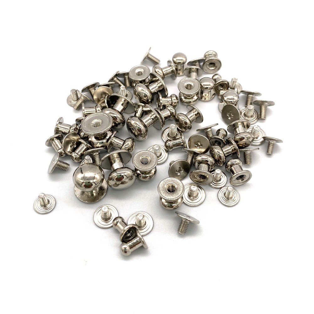 36 Pack 4 Sizes Silver Round Phillips Head Button Stud Screws(Round Head Diam...