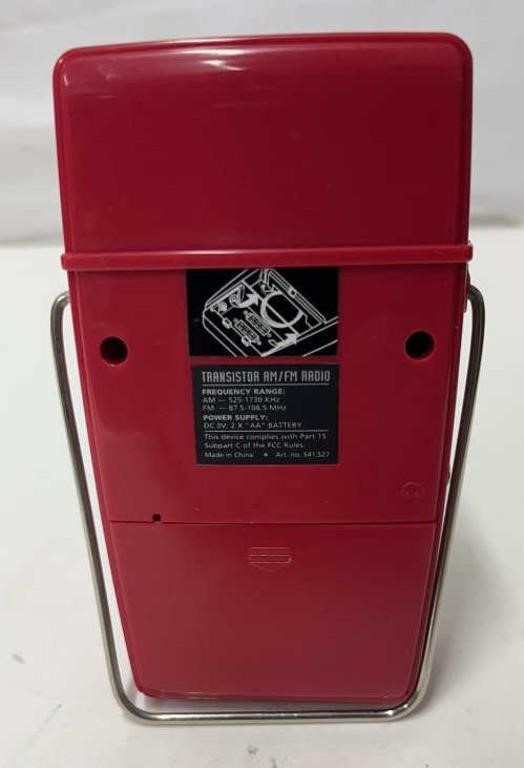 VINTAGE STYLE BEACH BOY RED AMFM TRANSISTOR RADIO 6Os RETRO WORKS GREAT & BOX