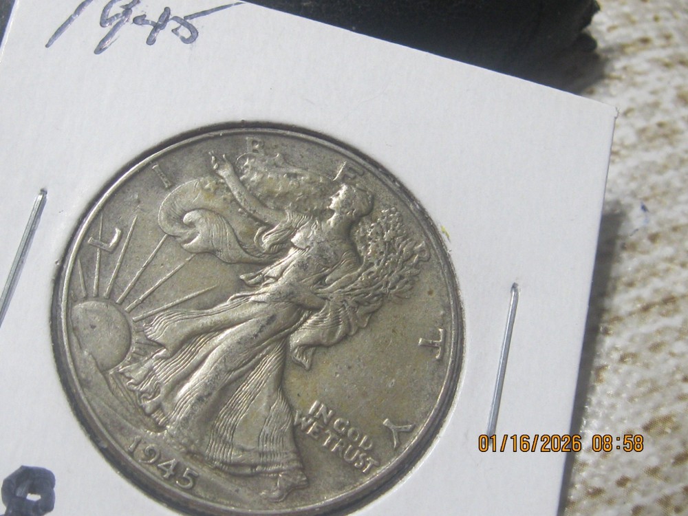 1945    50C Walking Liberty Half Dollar