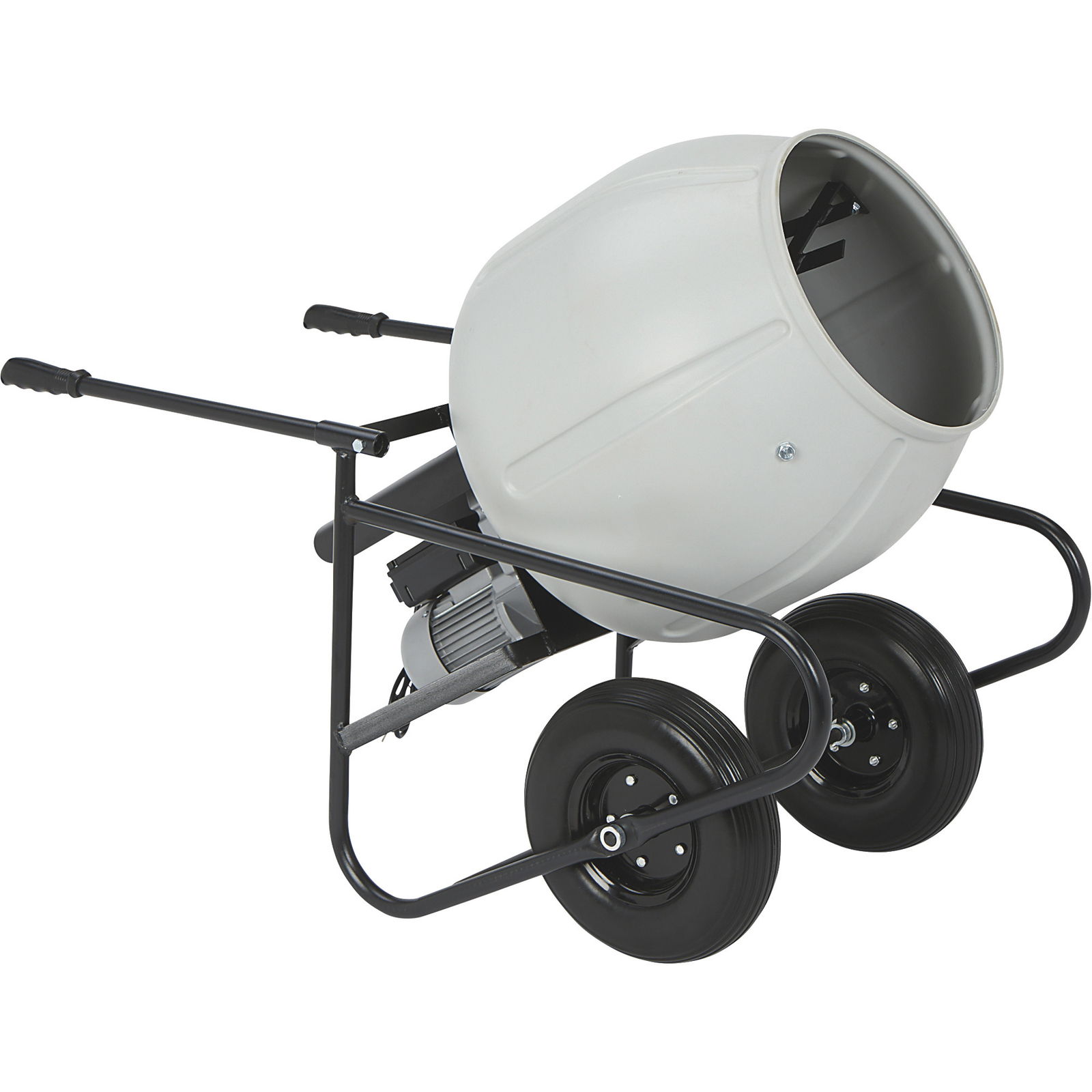 Klutch Electric Cement Mixer, 3.5 Cu. Ft. Poly Drum, 1/2 HP, 120V Electric