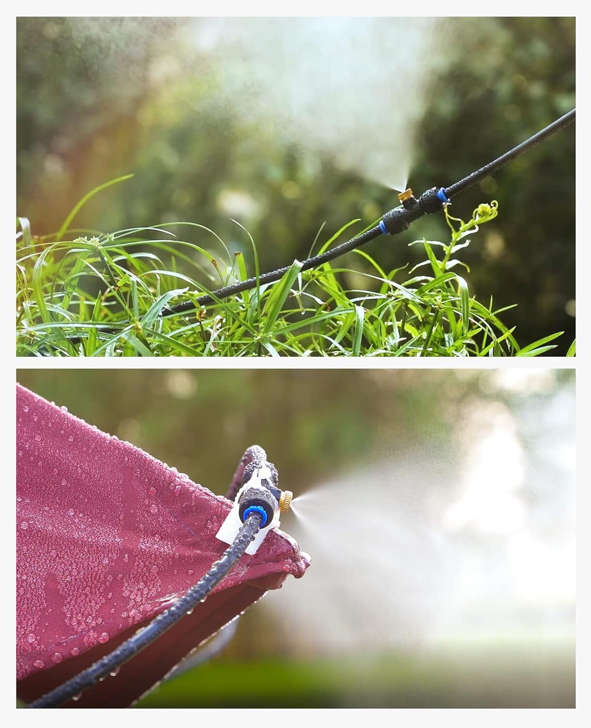 Misting Cooling System 26FTMisting Lin + 7 Brass Mist Nozzles + Brass Adapter