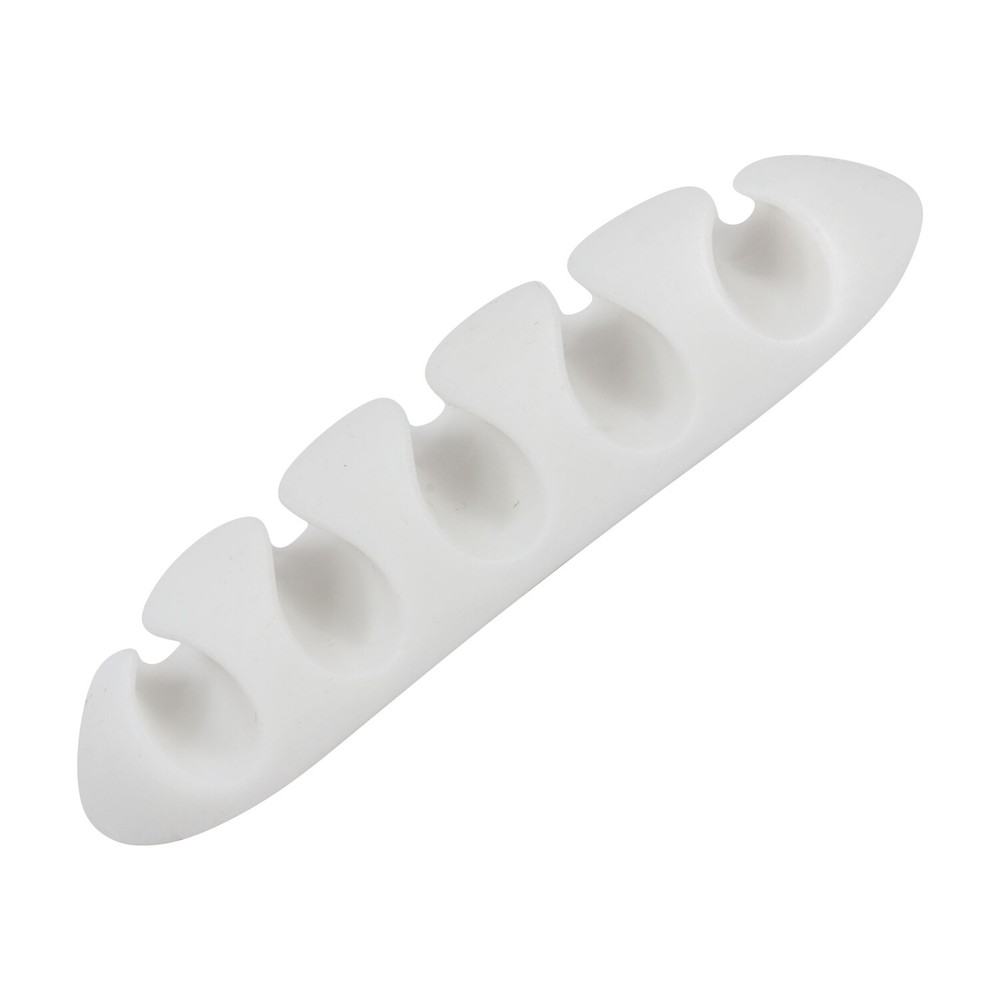 Rok Hardware Multipurpose Cable Clip, Desktop Cable Organizer, White ROKCBL5WHT