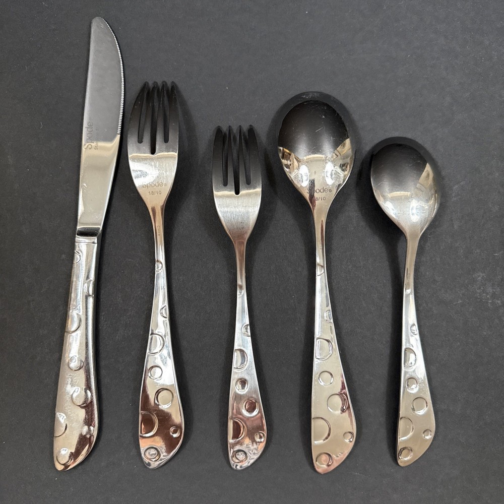 Spode BAKING DAYS Stainless Flatware 5 pc place setting discontinued