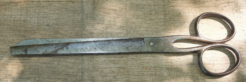 VINTAGE LONG 11" SCISSORS SHEFFIELD MADE, J Stringer and Sons