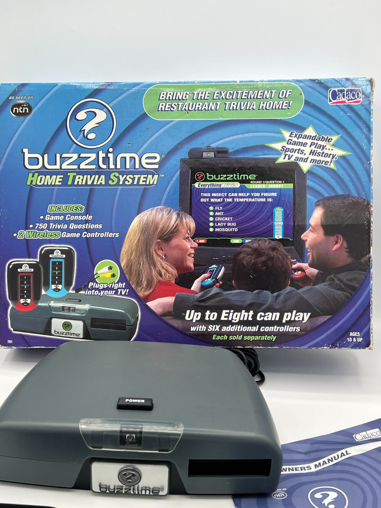 Vintage Buzztime Home Trivia System Plug N Play System Electronic Interactive