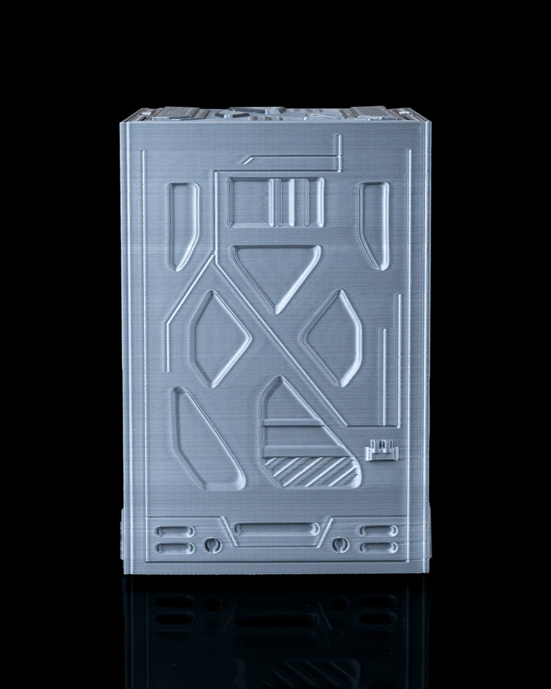 Core Decay Deck Box – 3D Printed Sci-Fi Skull Card Storage | Futuristic TCG Box