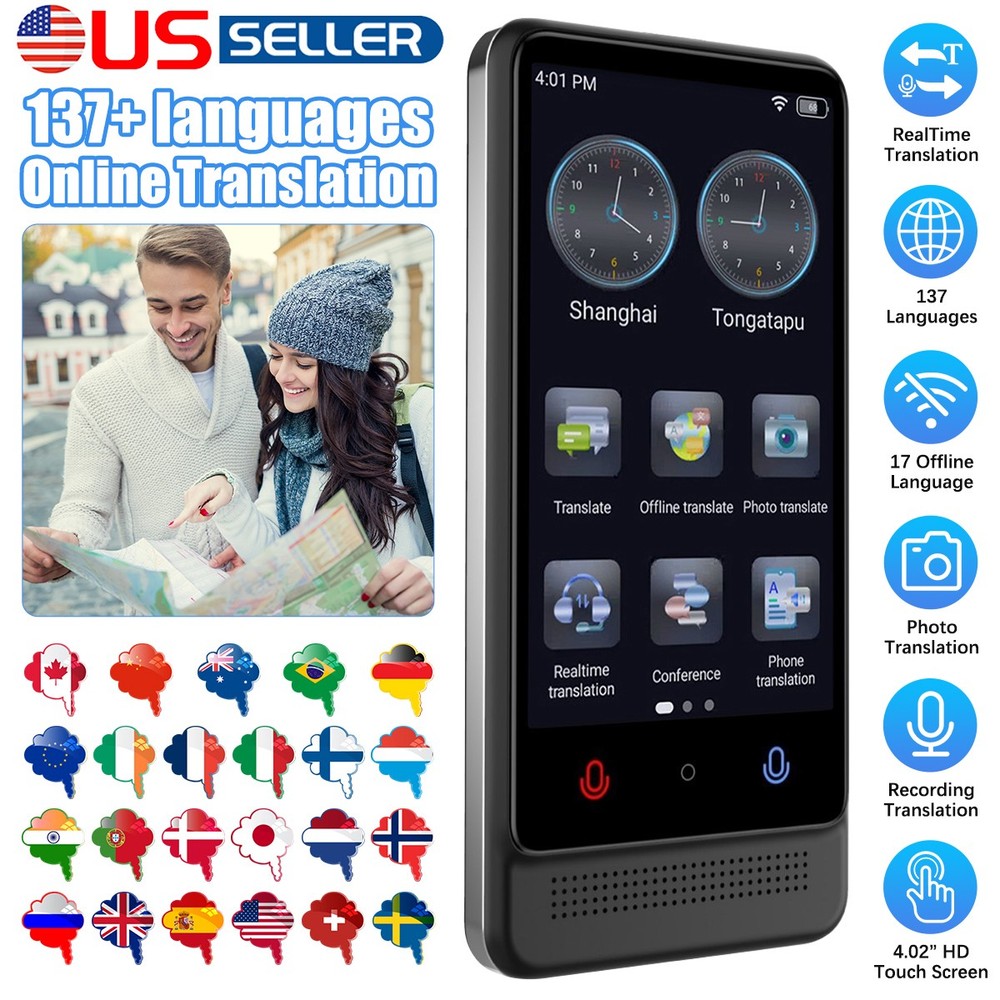 2025 Language Translator Device Real-time Smart Instant Voice 137+ Languages -US