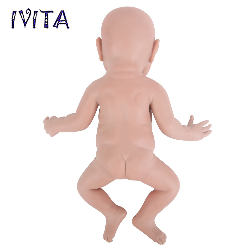 IVITA 19" Full Soft Silicone Reborn Baby Girl Doll Kids Gift Vivid Silicone Doll