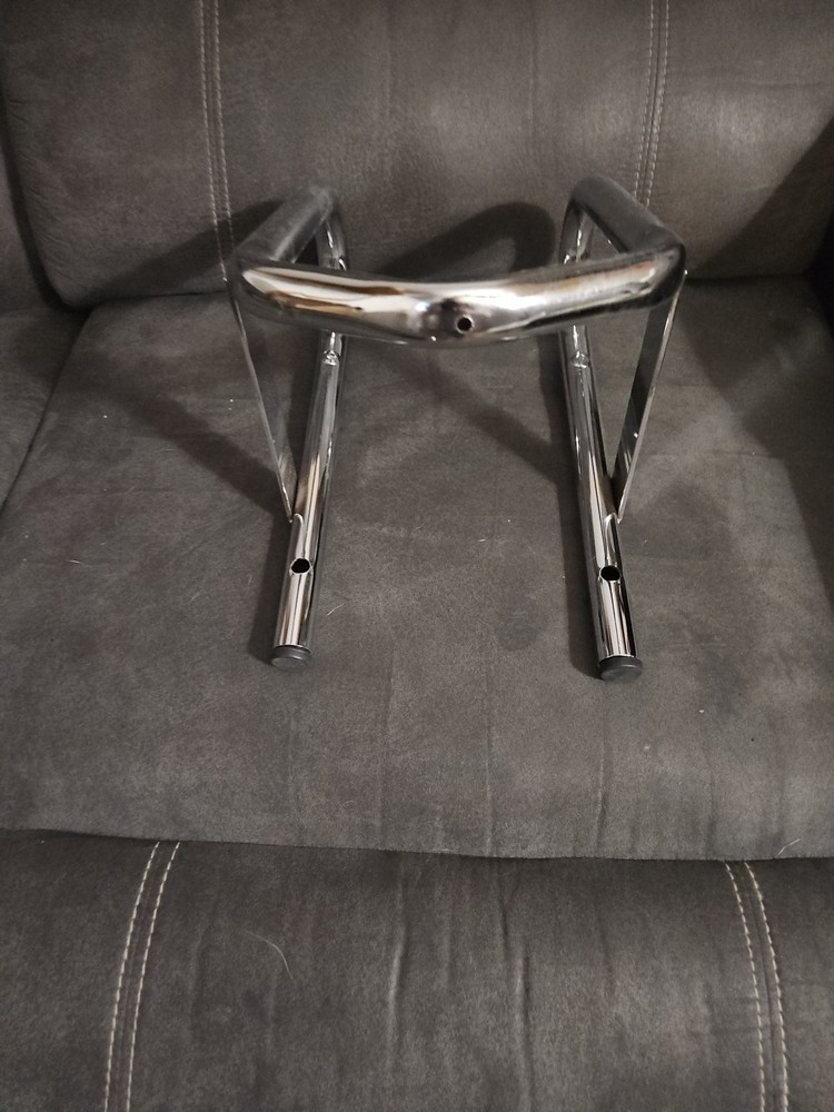5.5" Chrome Motorcycle Wheel Chock With Mounting Hardware