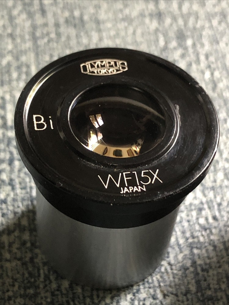 Pair Olympus Microscope Eyepiece WF15X BI 23.2mm - Clean!!
