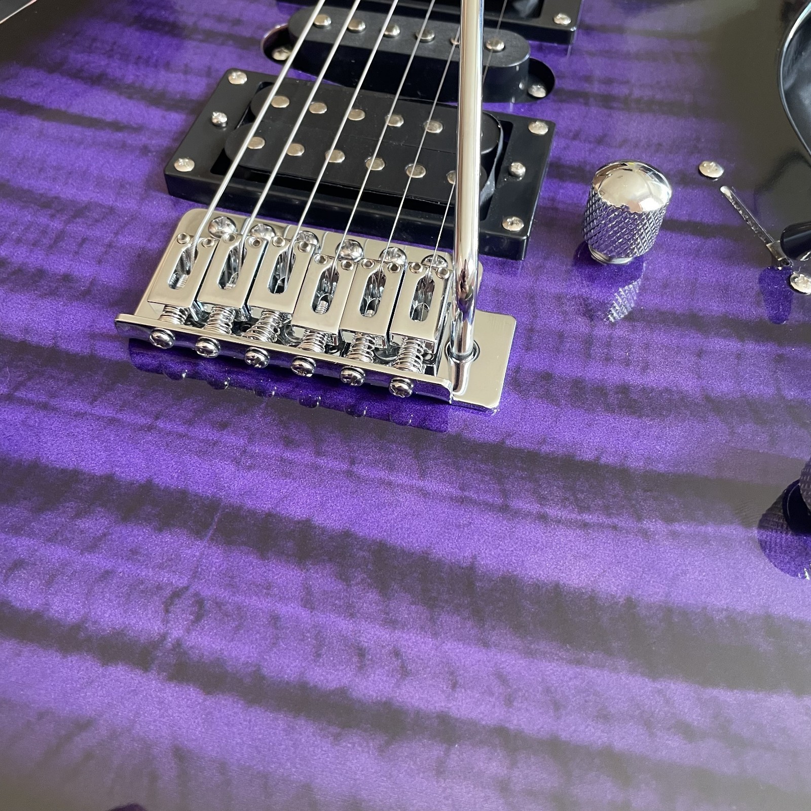 Full-Size Purple Electric Guitar and 5-Watt Amp Starter Package with Accessories