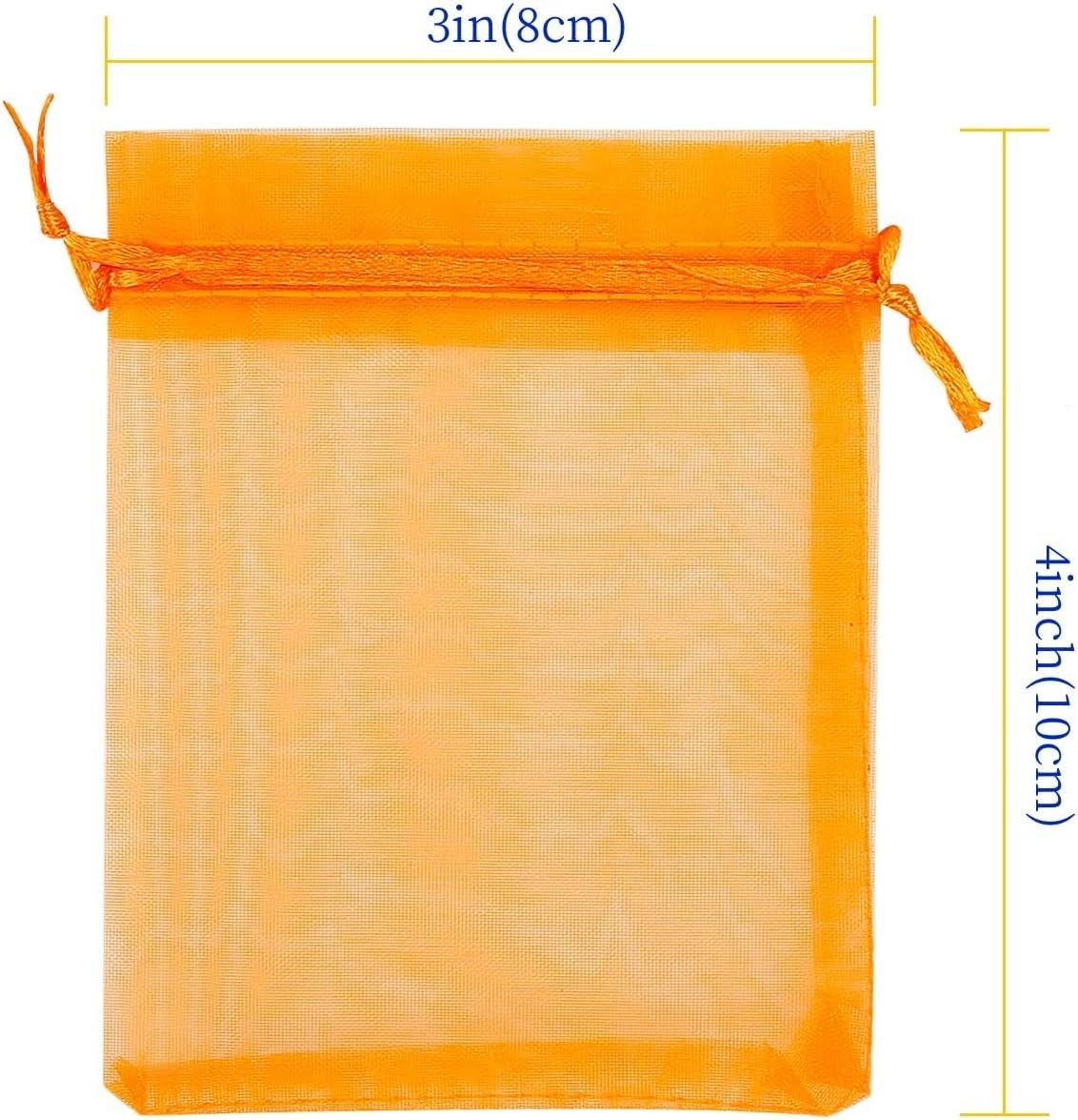 100 Pcs 3x4 Inch Small Mesh Drawstring Bags for Jewelry Party Favors Candy