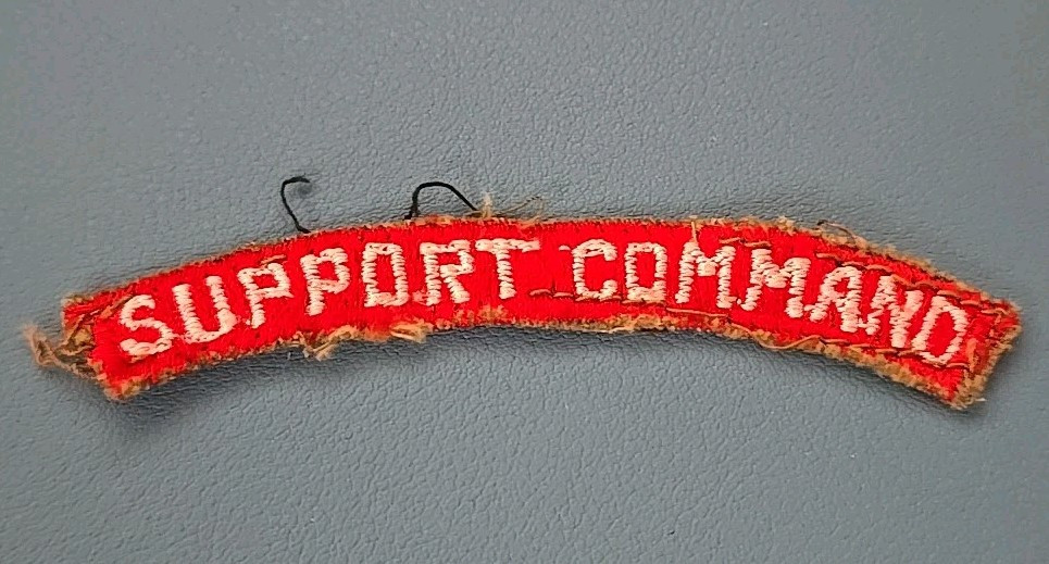 50-60's Cold War 8th Army Support Command Patch Tab- Cut Edge-Off Uniform*