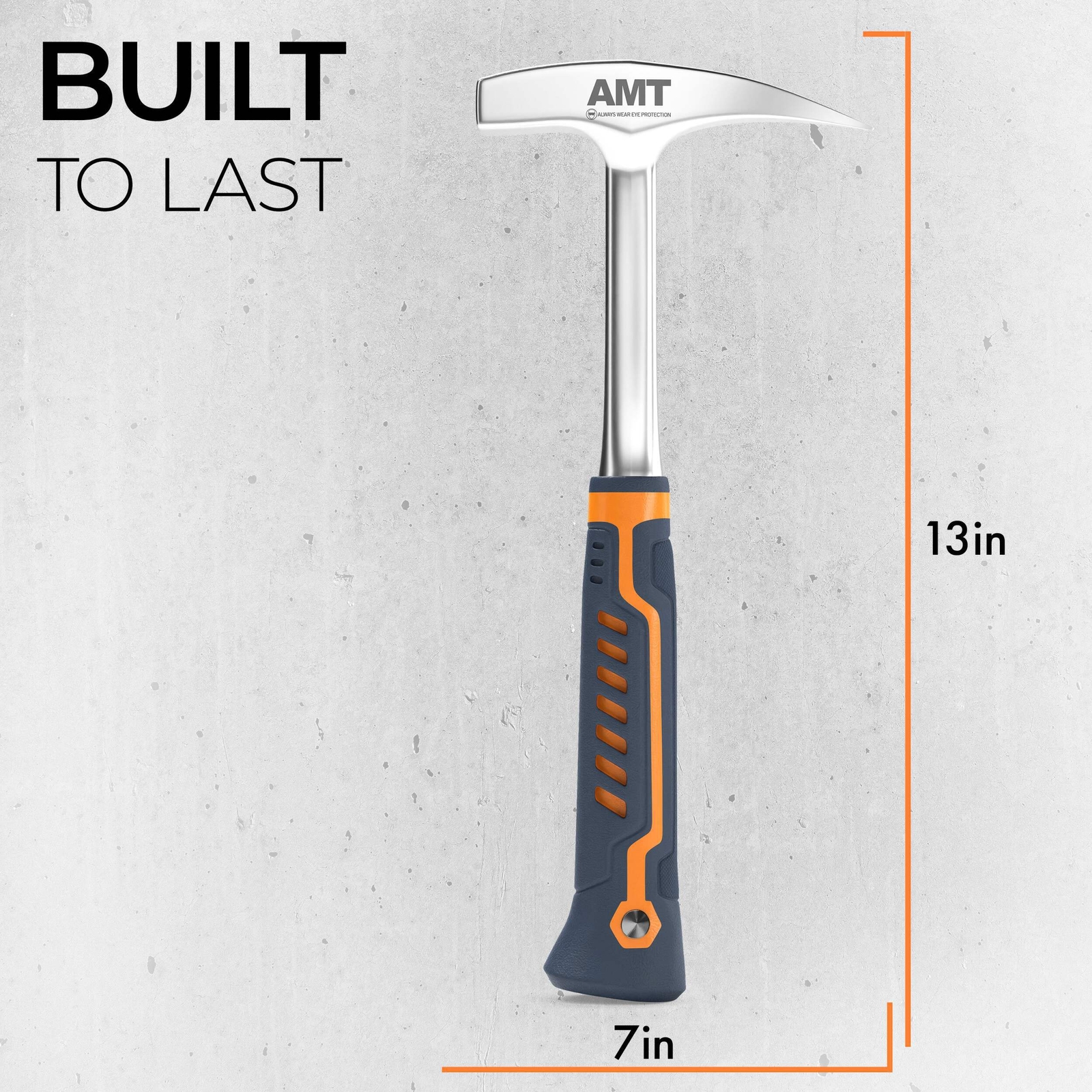 American Mutt Tools Rock Hammer – Heavy Duty 22oz Rock Pick Hammer – Geology Ham