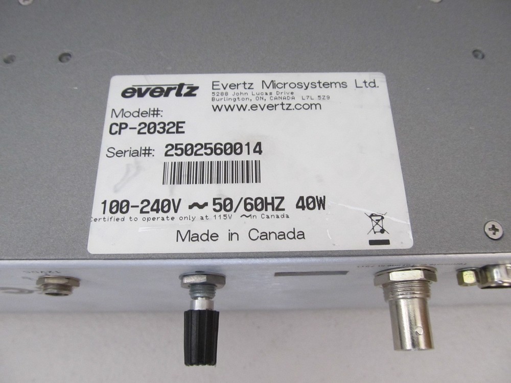 Evertz Quartz CP-2032E Intelligent Router Remote Panel, 2RU 32 buttons