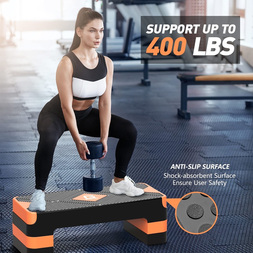 Aerobic Exercise Step, Adjustable Aerobic Stepper for Exercise, Workout Step ...