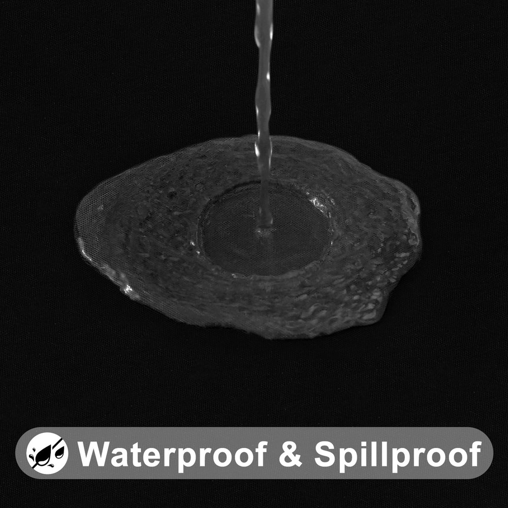 Rectangle Tablecloth, Elastic Fitted Flannel Backed Vinyl Tablecloths for 6ft...