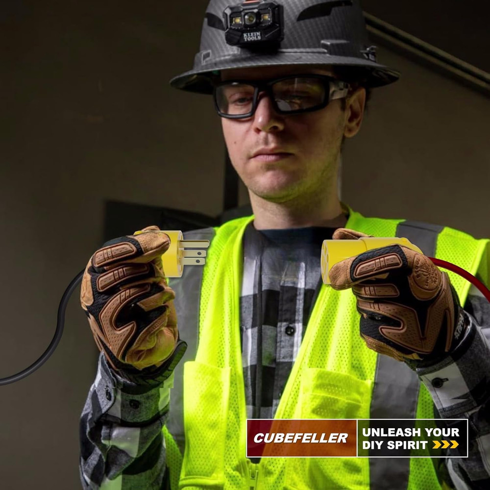 CUBEFELLER® Electrical Replacement Plug & Connector Set, Extension Cord Ends Mal