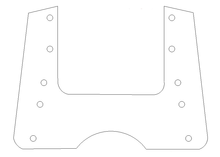 24" SCS Transfer Case Mount, 3/8" Thick Laser Cut