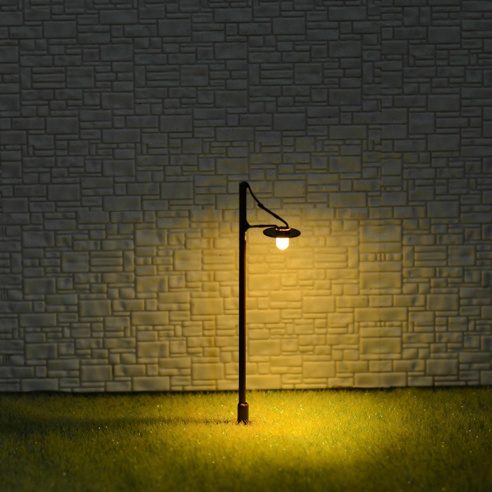 10 x OO / HO scale LED street light model train path lamp post + resistor #R7BR
