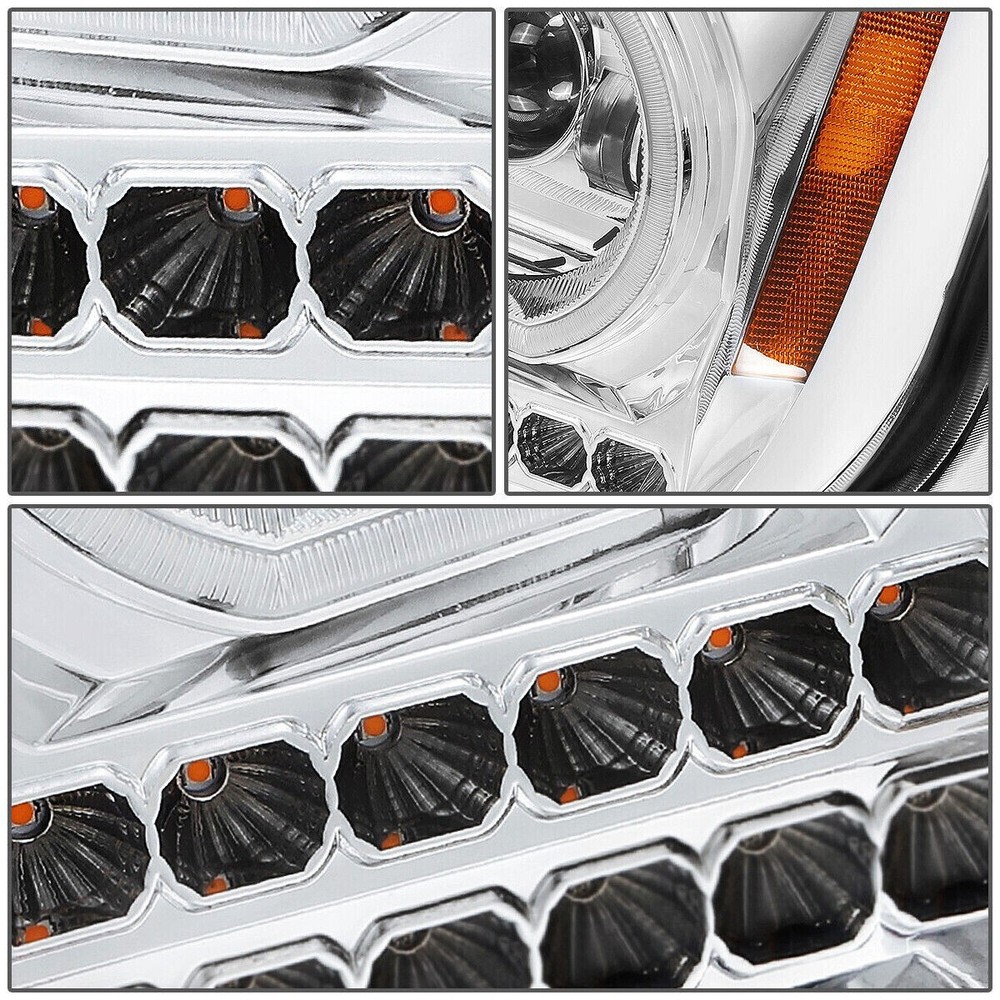 FREIGHTLINER CASCADIA 08-17 FULL LED HEADLIGHT CHROME PAIR (DRIVER & PASSENGER)