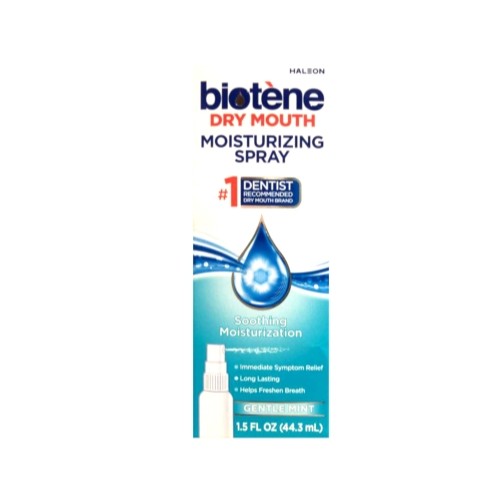 5 Pack Biotene Moisturizing Mouth Spray 1.5 Oz Each