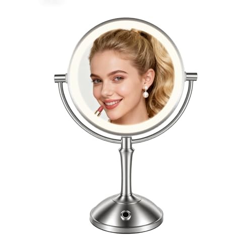 Vanity Mirror with Lights,360 Mirror Magnifying Mirror with Light 10X,3 Light