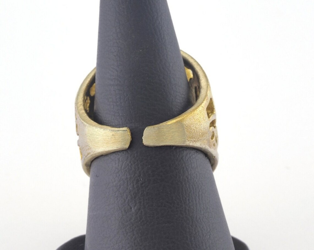 Ring Adjustable Ring Bezel - Raw brass 18mm 7.5US inner size - Adjustable 2840