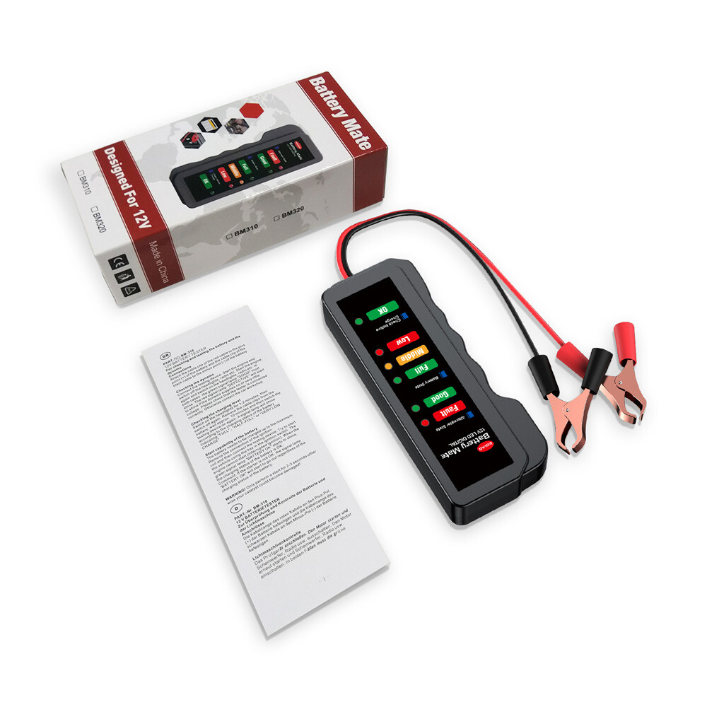 Car Battery Tester Voltmeter Charging System Analyzer For 12V & 6V 100-2000CCA