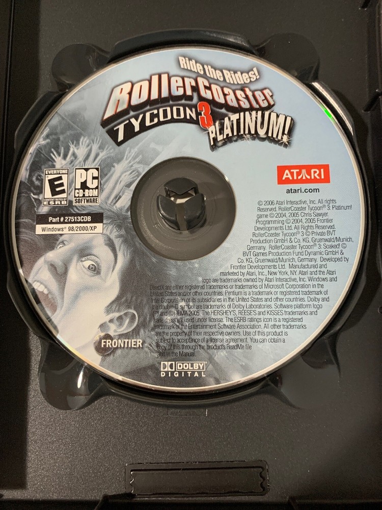 Roller Coaster Tycoon 4 Platinum Computer Software