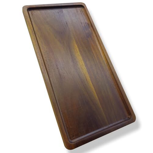 Solid Acacia Wood Serving Trays (14 x 7 inches) Rectangular 14" X 7" / 1pack