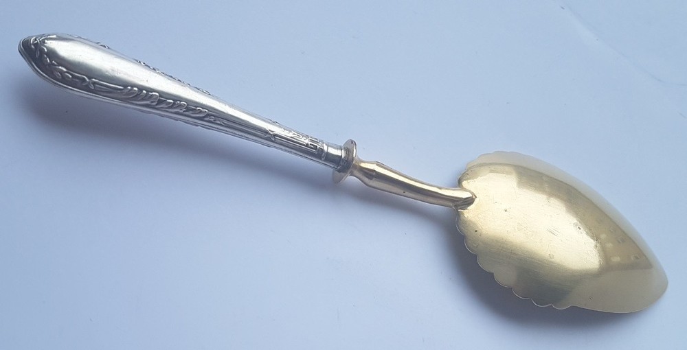 Unusual Serving Spoon Silver around 1900 M795