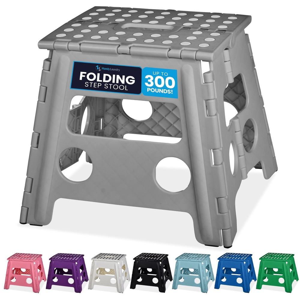 Folding Lightweight Step Stool - Sturdy Enough to Support Adults and Safe Eno...