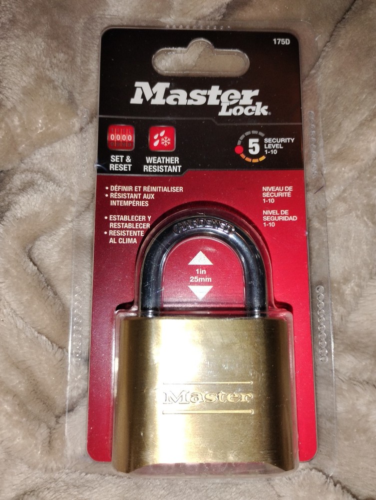 Master Lock Resettable Combination Padlock Model 175D * Brand New!