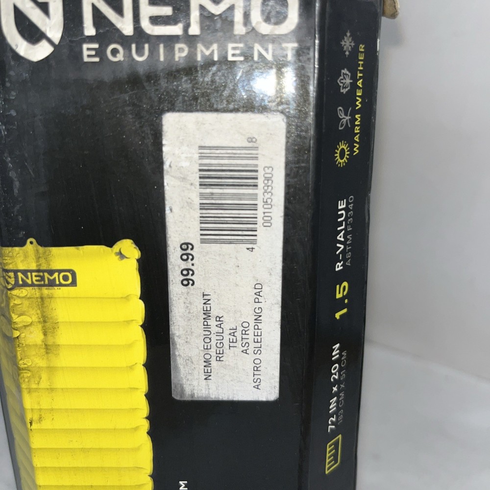 Nemo Equipment Regular Size Yellow Astro Sleeping Bag With Defects
