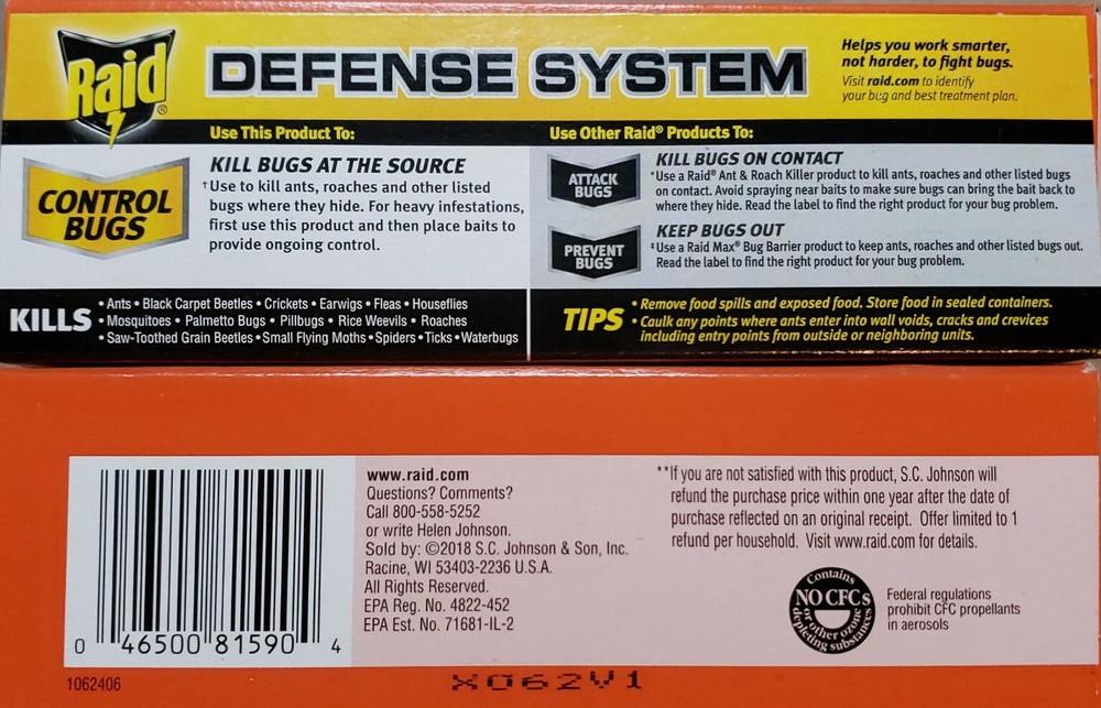 6 Raid Concentrated Foggers Deep Reach Bugs Control Killer (2- 3 Pack Count) NIB
