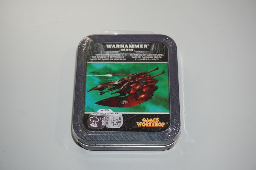 Warhammer 40k Eldar Vehicle Damage Dice Tin Set - New & Sealed