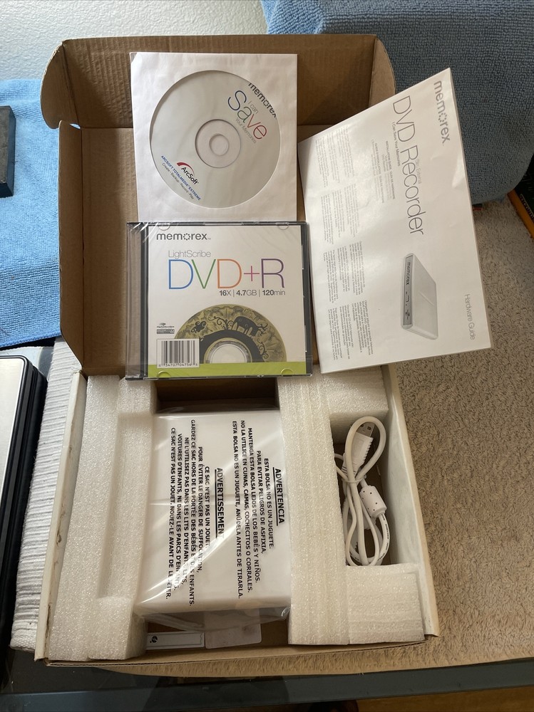 Memorex Slim External DVD Recorder. New Open Box