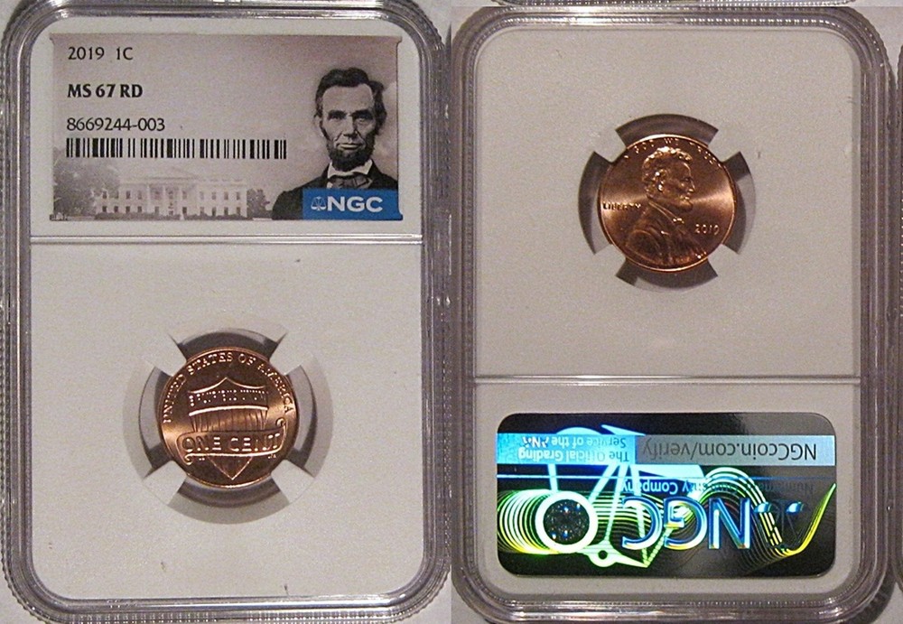2019 P Lincoln SHIELD Cent 1c NGC MS 67 RD Lincoln Label