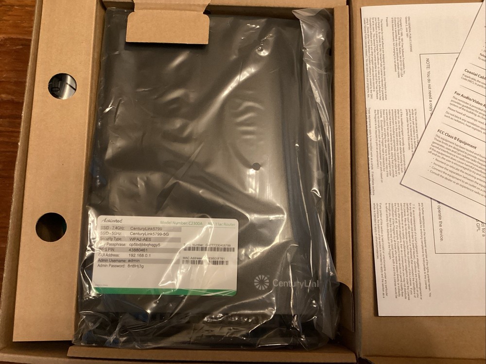 Century Link CenturyLink Actiontec C2300A Wireless Router Modem    New In Box