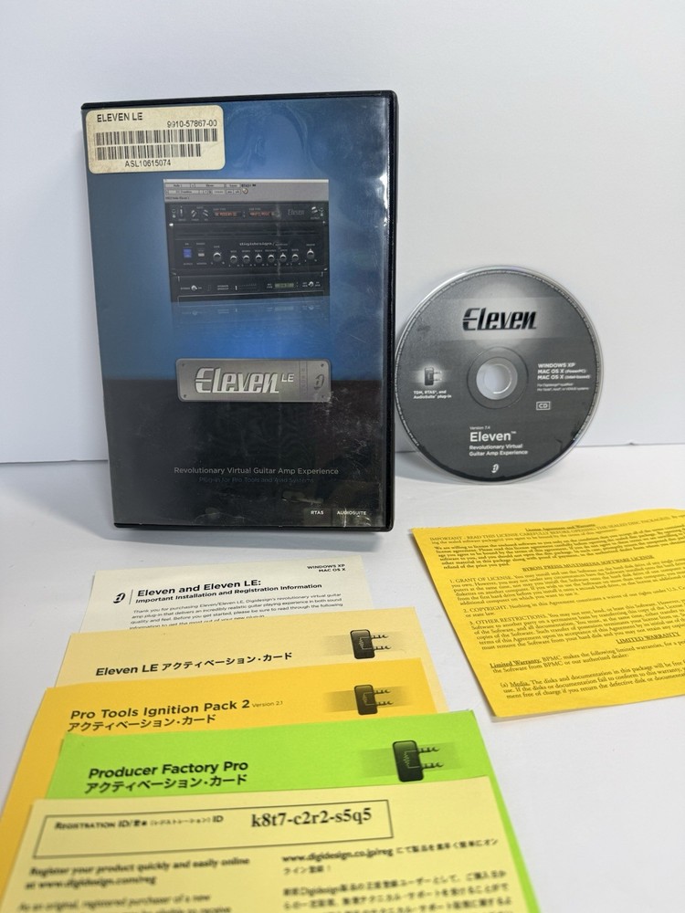 Digidesign Eleven LE plug-in Pro Tools Avid Virtual Guitar Amp RTAS Audiosuite