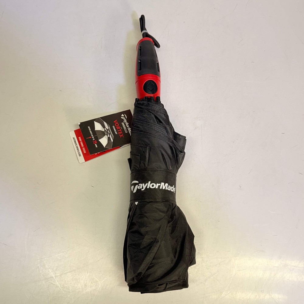 TAYLORMADE Golf Umbrella Vortexvent Compact Technology 47 in Black 2180