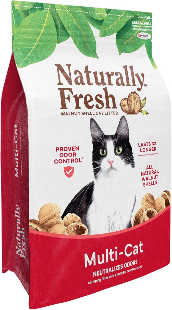 Cat Litter Made from Walnut Shells, Unscented, Multi-Cat, Upcycled, Low Dust, Su